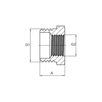 ФУТОРКА НАРУЖНАЯ\ВНУТРЕННЯЯ НИКЕЛИРОВАННАЯ ASG 3/4"*1/2"