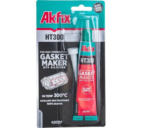 AKFIX HT300 Հրակայուն Սիլիկոն Սև 50մլ