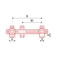 НАСТЕННОЕ КОМПЛЕКТ ДЛЯ СМЕСИТЕЛЯ С МЕТАЛЛИЧЕСКОЙ РЕЗЬБОЙ ASG 20*1/2" ВНУТРЕННЕЙ