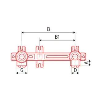 НАСТЕННОЕ КОМПЛЕКТ ДЛЯ СМЕСИТЕЛЯ С МЕТАЛЛИЧЕСКОЙ РЕЗЬБОЙ ASG 20*1/2" ВНУТРЕННЕЙ