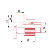 НАСТЕННОЕ КОЛЕНО С МЕТАЛЛИЧЕСКОЙ РЕЗЬБОЙ ASG  20*1/2" НАРУЖНОЙ