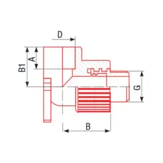 НАСТЕННОЕ КОЛЕНО С МЕТАЛЛИЧЕСКОЙ РЕЗЬБОЙ ASG  20*1/2" НАРУЖНОЙ