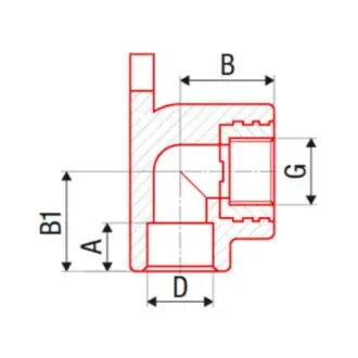 НАСТЕННОЕ КОЛЕНО С МЕТАЛЛИЧЕСКОЙ РЕЗЬБОЙ ASG 20*1/2" ВНУТРЕННЕЙ