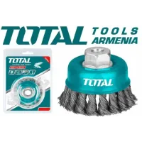 Մետաղական խոզանակ հյուսված բաժակով 100մմ TAC32041