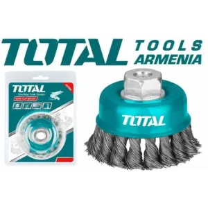 Մետաղական խոզանակ հյուսված բաժակով 100մմ TAC32041
