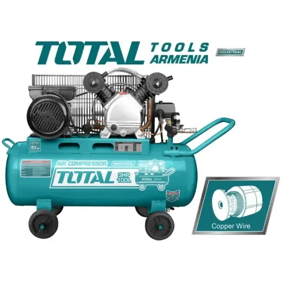 Օդայուղային գոտային կոմպրեսոր 100լ/2.2կՎտ TC2301006