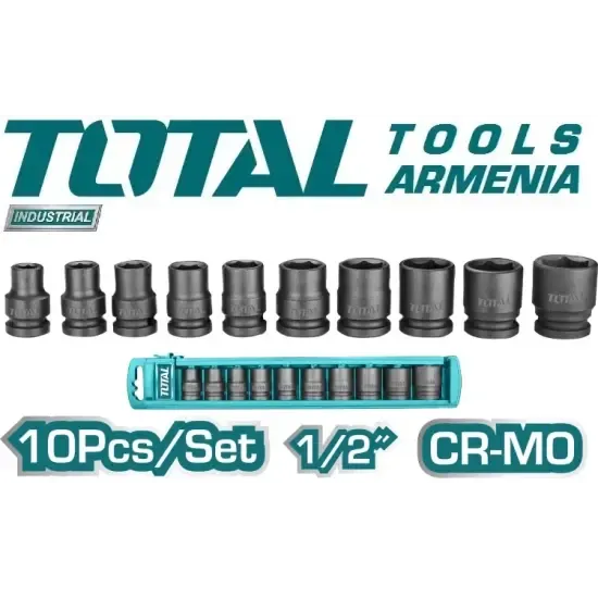 Набор ударных головок из 10шт 1/2дюйма THISTD12101