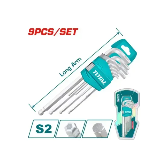 Գնդիկավոր վեցանկյուն բանալիների հավաքածու 9 հատ THT106291