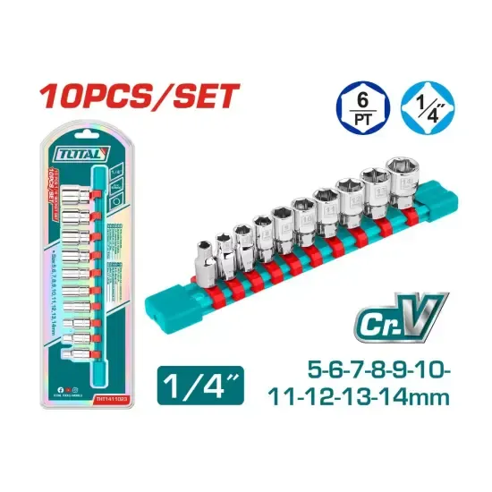 Ճռիկի գլխիկների հավաքածու 10 հատ 1/4 ″ THT1411023