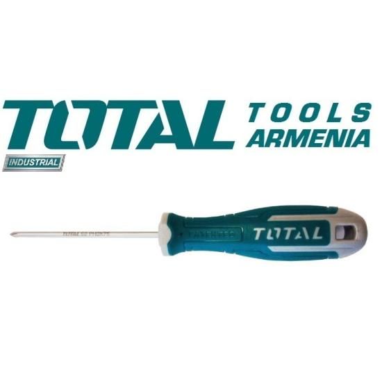 Крестовая отвертка Phillips PH0 S2 3x75мм THT26PH0075