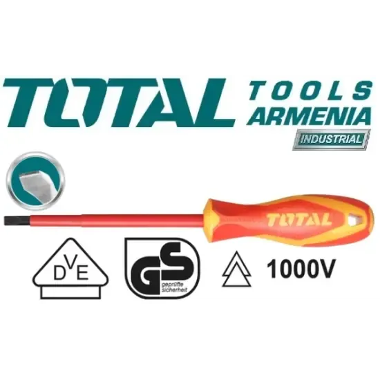 Отвертка шлицевая Диэлектрическая SL5.5x125mm 1000Вт THTIS5125