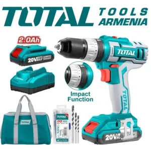 Հարվածային գայլիկոնիչ (դռել) պտուտակահան մարտկոցով /20Վ /2Ա/55Նմ /+1 Մարտկոց TIDLI2003