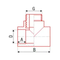 ТРОЙНИК С МЕТАЛЛИЧЕСКОЙ РЕЗЬБОЙ ASG 20*1/2" НАРУЖНОЙ