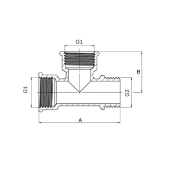 ТРОЙНИК В\В\Н НИКЕЛИРОВАННЫЙ ASG 1/2" FFM